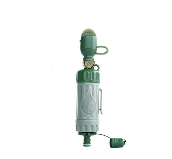Don't go camping or hiking without one of these Portable ABS Water Filter Multifunction Survival Tools in your survival kit, keep one in your vehicle and backpack at all times. You never know when an emergency will happen and having fresh clean drinking water is the first and most important thing to have when stranded in nature.