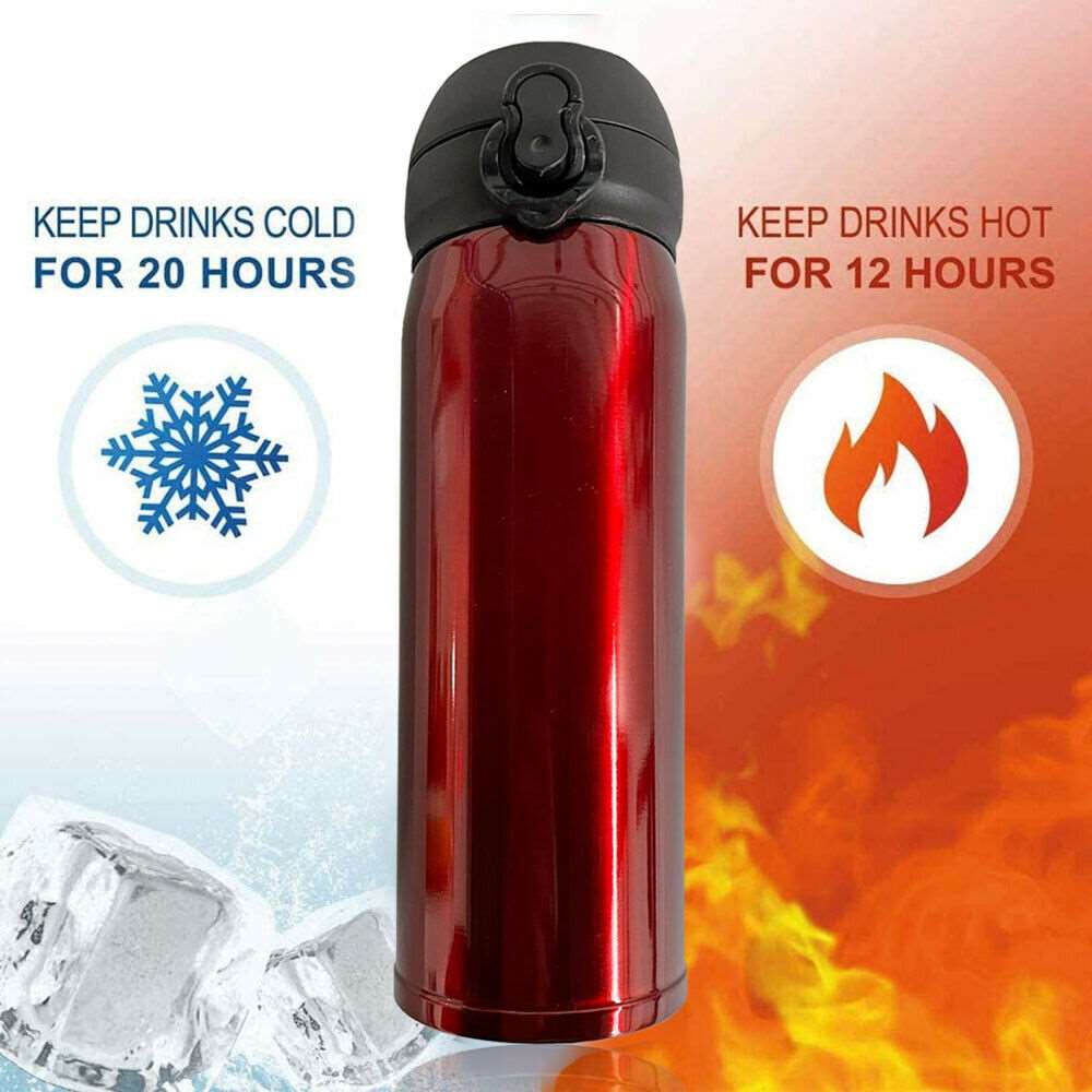 Stay hydrated all day with this Stainless Steel Insulated Hot & Cold Drink Bottle! This bottle features a double-wall design to keep your drinks hot or cold for up to 24 hours. With its durable, stylish stainless steel design, you can enjoy your favorite beverage anytime, anywhere.