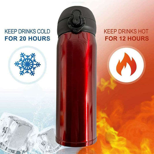 Stay hydrated all day with this Stainless Steel Insulated Hot & Cold Drink Bottle! This bottle features a double-wall design to keep your drinks hot or cold for up to 24 hours. With its durable, stylish stainless steel design, you can enjoy your favorite beverage anytime, anywhere.