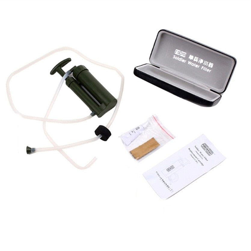 This emergency water filter purifier is an essential tool for any emergency emergency kit. It utilizes a three-stage filtration system to remove 99.9999% of waterborne bacteria and 99.99% of protozoan parasites, making it perfect for use in any situation where access to drinkable water is limited. The compact and lightweight design makes it easy to take along on your travels or store in small spaces, giving you peace of mind when you're outside of your home.