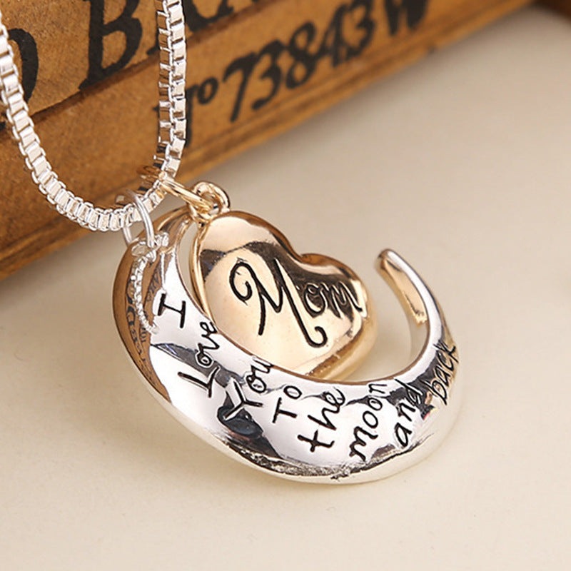 This exquisite sterling silver necklace is a thoughtful gift for the special mother in your life. Crafted with intricate detail, the To The Moon & Back, Heart Mother's Day Necklace is a timeless symbol of your cherished relationship. A perfect way to express your admiration and love.