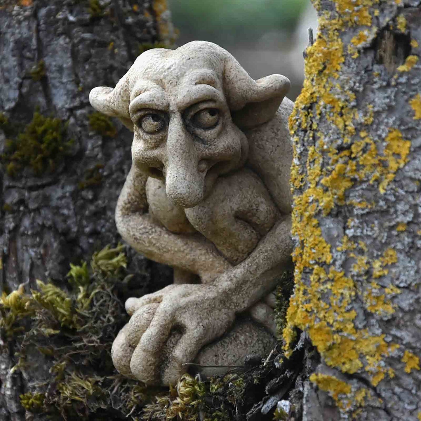 Placing this gothic resin Gargoyle yard sculpture in the garden can be used to shock, surprise, and entertain you and your guests. Gargoyle garden statues are believed to offer protection from evil, and there are many avid collectors of these fascinating and mystical creatures today.