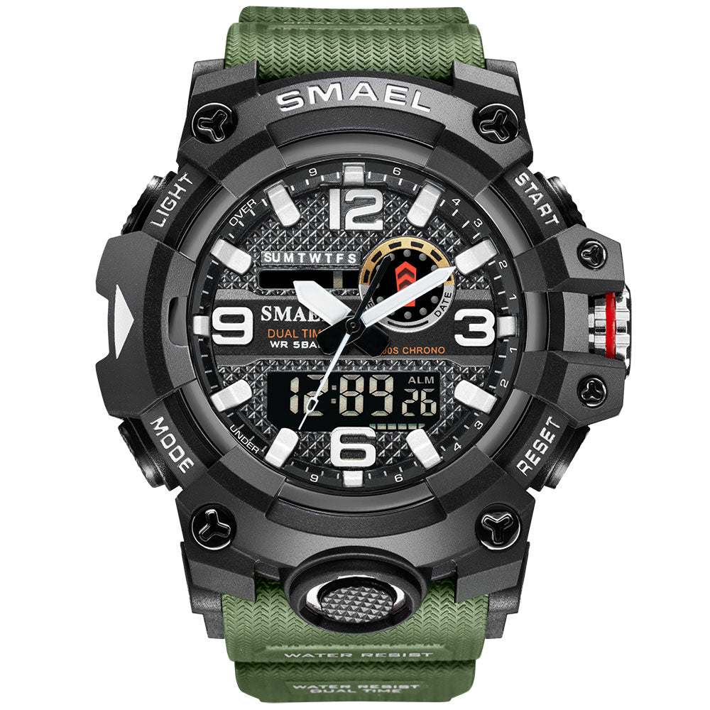 This SMAEL 8035 Dual Time Digital Waterproof Sport Watch comes with an amazing amount of useful features and a high quality watch that will last. That special man in your life will love this watch for his birthday, Christmas, Fathers Day, Anniversary or any special occasion. Comes in several colors to suite any unique style and is easy and comfortable to wear.