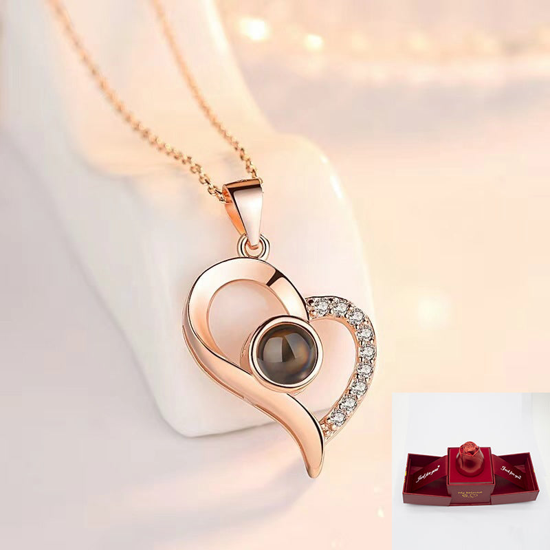 This unique necklace features a romantic message that can be read in 100 different languages, allowing the wearer to express their love in a truly special way. It is made of premium-grade materials and is hypoallergenic, making it a safe and luxurious gift for the special someone in your life.