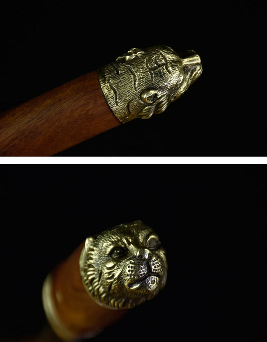 Product Information: Full length: 38.3cm Blade length: 24cm Handle length: 13cm Blade width: 10.7cm Thickness: 0.5cm Blade material: spring steel Handle material: rosewood, fittings: brass