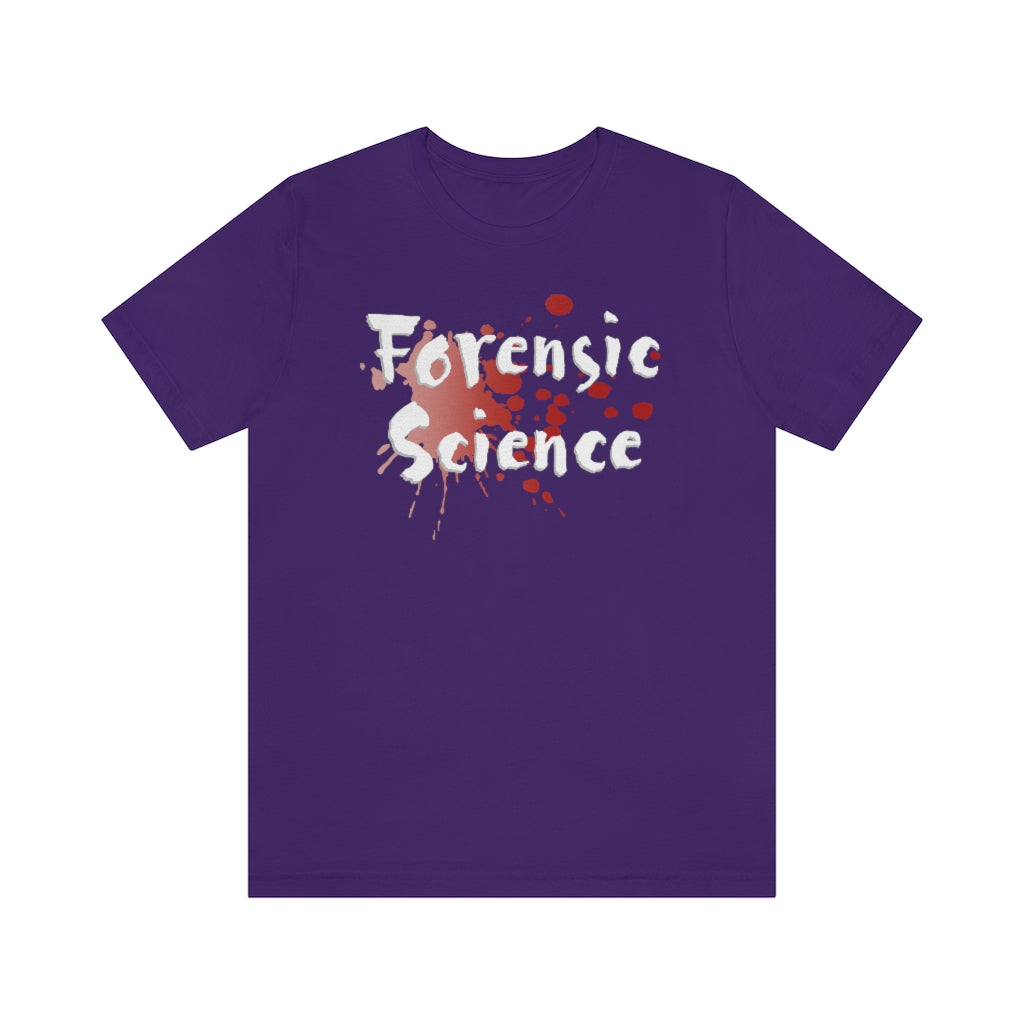 Soft cotton and quality Forensic Science print make users fall in love with it over and over again. These t-shirts have-ribbed knit collars to bolster shaping. The shoulders have taping for better fit over time.