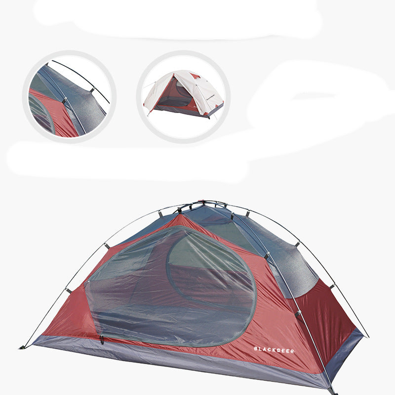 Say hello to our Double Thicken Four Seasons Tent, your new camping BFF! With double-thickness so it can handle any season, you won't have to worry about being left hanging in the cold! Weatherproof and ready to go, our tent is the perfect place to park your tired bones after a long day relaxing in nature. It's double the fun and double the protection, no pun intended!