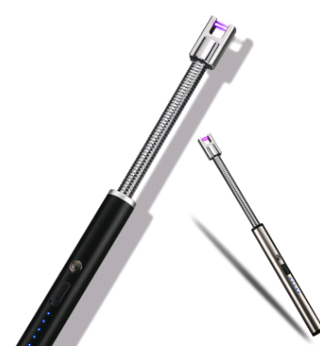 This awesome and very cool Rechargeable lithium battery, has recycled batteries that will Charge fast and last a long time. Wind won't cause a problem with this lighter. It can light in any type of weather, wind doesn't affect it at all, neither does rain. Flameless, no gas needed, environmental protection and safety. Small and lightweight and makes the Perfect travel gadget.