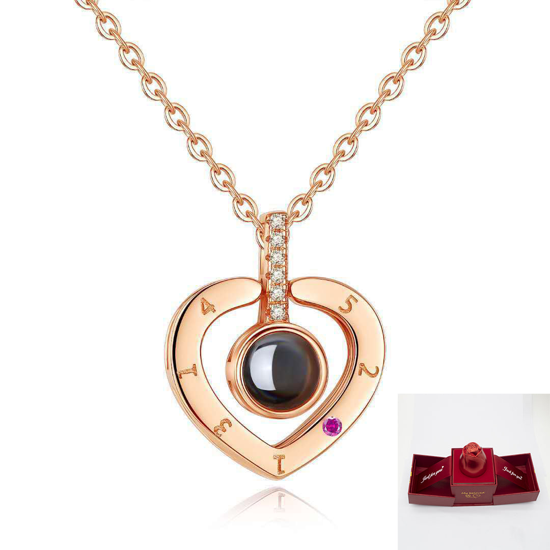 This unique necklace features a romantic message that can be read in 100 different languages, allowing the wearer to express their love in a truly special way. It is made of premium-grade materials and is hypoallergenic, making it a safe and luxurious gift for the special someone in your life.