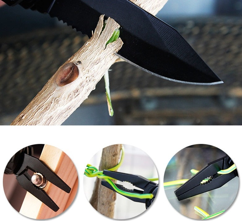 This awesome survivors folding multi-tool hand tool is perfect for your survival kit, prepping kit or emergency kit. So many great tools in such a strong small package.  The comfortable grip makes using the tools easy and convenient. A must have tool set for any home, office or campground.