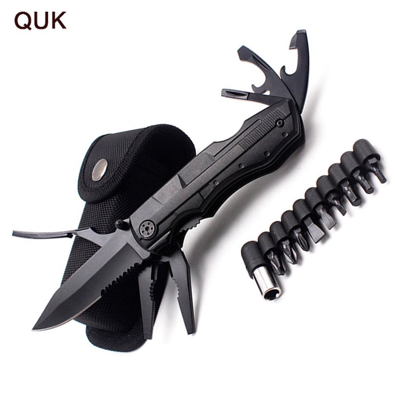 This awesome survivors folding multi-tool hand tool is perfect for your survival kit, prepping kit or emergency kit. So many great tools in such a strong small package. The comfortable grip makes using the tools easy and convenient. A must have tool set for any home, office or campground.