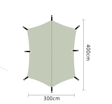 This Rainproof Luxury Tent With Cloth Canopy makes a fun camping experience. This is a light grey single layer tent, so best used during the summer family outings or those fun friend events. Perfect for a lazy summer party.