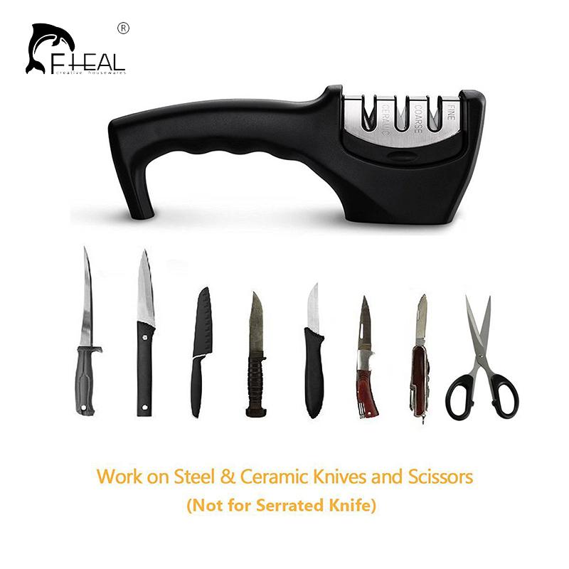 This Stainless Steel Diamond Knife Sharpener ensures razor sharpness in seconds. Its diamond wheels, set at a precise angle of 17°, are specially designed to sharpen knives of any hardness. Its precision machined stainless steel construction provides superior corrosion resistance and durability. Enjoy sharp and lasting knives effortlessly!
