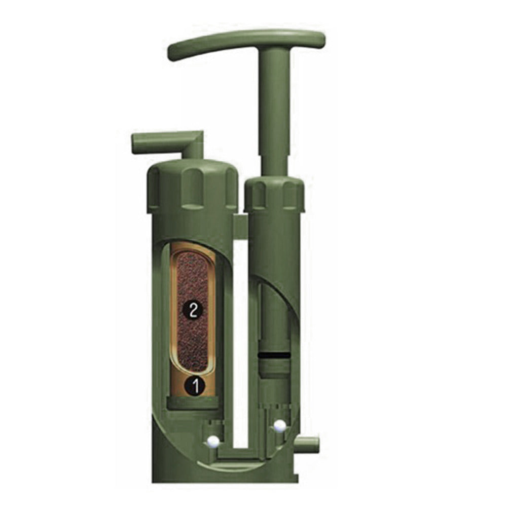 This emergency water filter purifier is an essential tool for any emergency emergency kit. It utilizes a three-stage filtration system to remove 99.9999% of waterborne bacteria and 99.99% of protozoan parasites, making it perfect for use in any situation where access to drinkable water is limited. The compact and lightweight design makes it easy to take along on your travels or store in small spaces, giving you peace of mind when you're outside of your home.