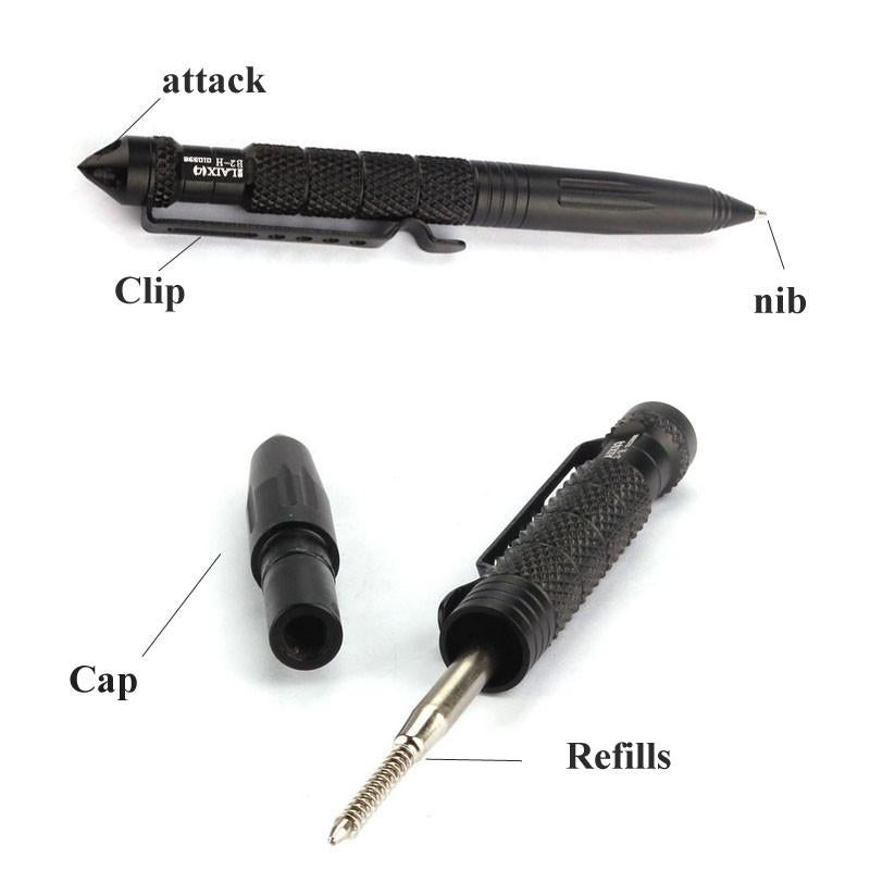 A great tactical pen for emergency situations and comes in Black, Gold and Gray. Made out of high quality Aircraft Aluminum is a great self defense tool to have around when that bully comes for your candy. Easily hidden out of site, so that bully doesn't know its coming.
