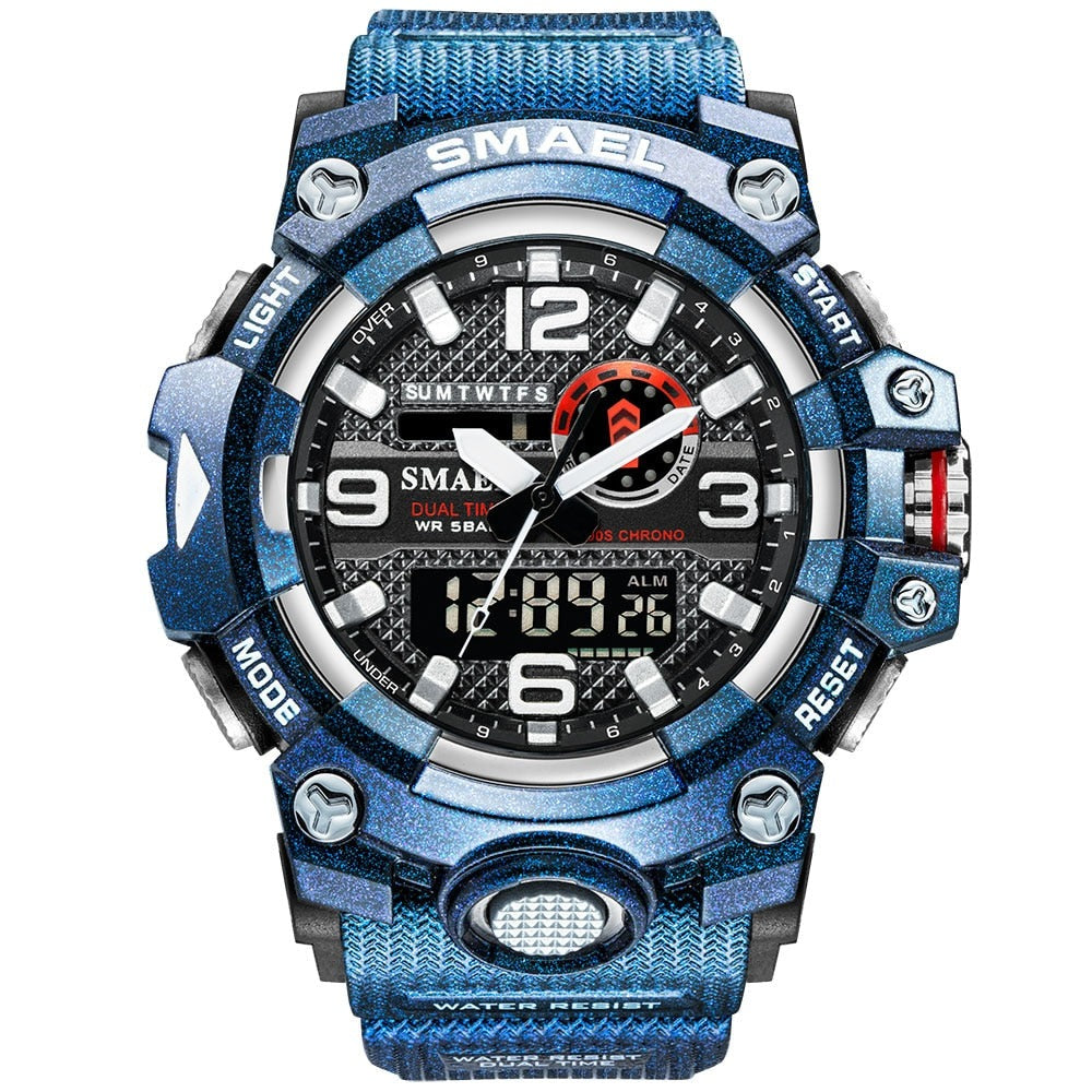 This SMAEL 8035 Dual Time Digital Waterproof Sport Watch comes with an amazing amount of useful features and a high quality watch that will last. That special man in your life will love this watch for his birthday, Christmas, Fathers Day, Anniversary or any special occasion. Comes in several colors to suite any unique style and is easy and comfortable to wear.