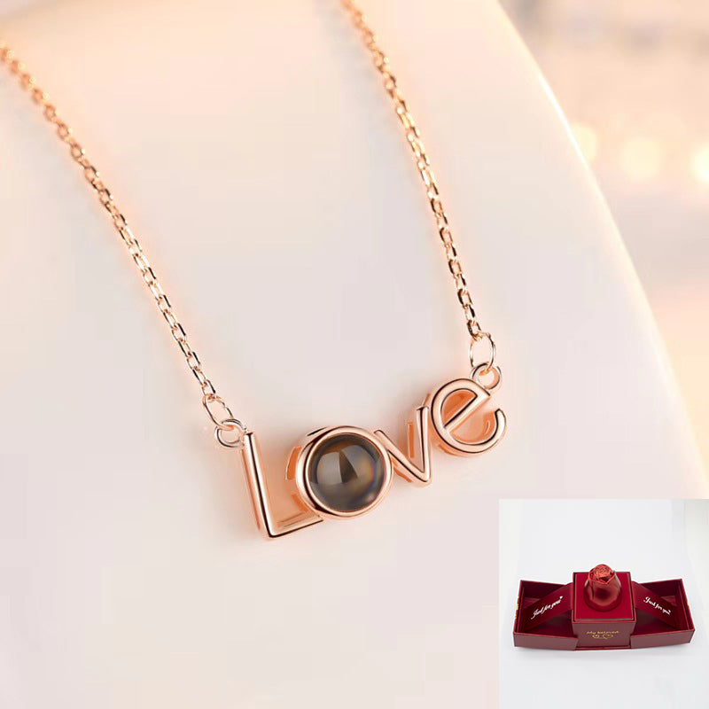 This unique necklace features a romantic message that can be read in 100 different languages, allowing the wearer to express their love in a truly special way. It is made of premium-grade materials and is hypoallergenic, making it a safe and luxurious gift for the special someone in your life.