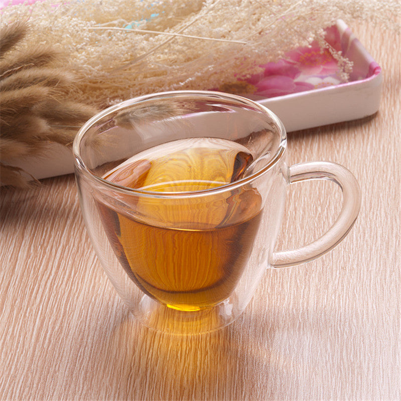 This soft heart shaped double wall glass mug is perfect for that lovers picnic in the park. Enjoy hot or cold drinks while whispering I love you to your sweetheart. Makes a lovely Valentine's gift, anniversary gift, birthday gift or gift for any special occasion.