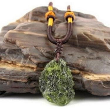 Natural Czech green gemstone, Moldavite necklace, a fine crystal pendant. Get compliments from your friends and family. Moldavite is among the most powerful stones for spiritual development and expansion of your consciousness.