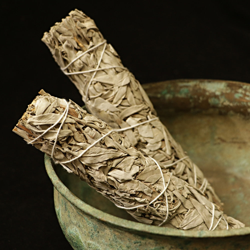 This Pure Leaf Natural White Sage Bundle is perfect for Smudging for Indoor Purification or to be used as an Incense for your Home, Office, Zen Room, Bedroom, Yoga studio, etc. Burning Sage can clear the space of negativity and bad energy.