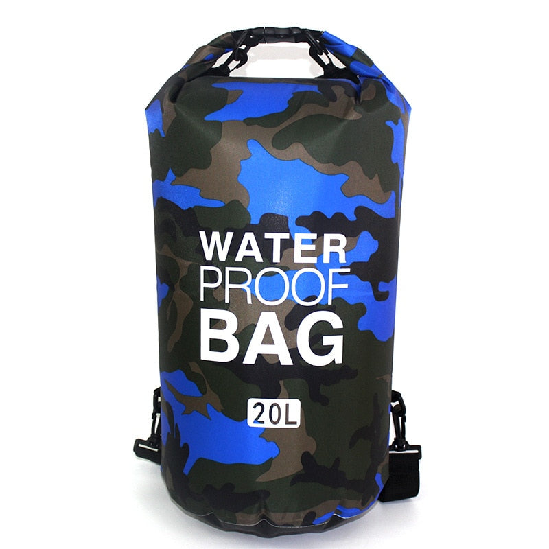 This 20L outdoor camouflage dry bag is perfect for your rafting trip, boating, camping or where ever you might go that you'll need to keep your clothes and supplies dry. They are great to put your fire starting gear in your emergency kits. This dry bag can likely save someone's life.