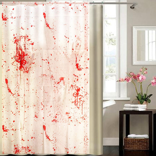 This bloody handprint tablecloth or apron are the perfect accessory for your Halloween design, haunted house or decorations. The tablecloth can also be used as a curtain shower to represent "The Bates Motel" . Enjoy scaring your friends, family and trick-or-treaters.