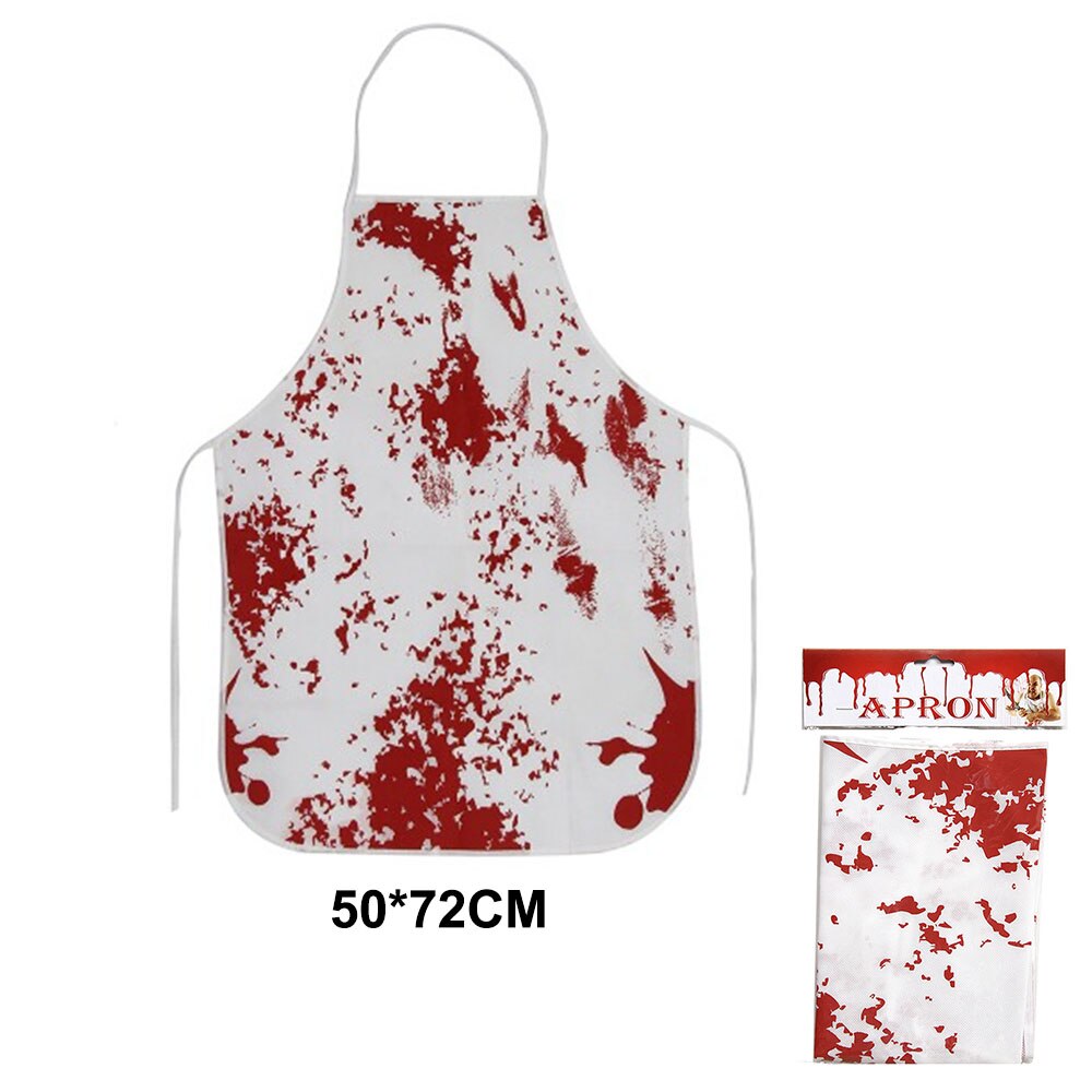 This bloody handprint tablecloth or apron are the perfect accessory for your Halloween design, haunted house or decorations. The tablecloth can also be used as a curtain shower to represent "The Bates Motel" . Enjoy scaring your friends, family and trick-or-treaters.