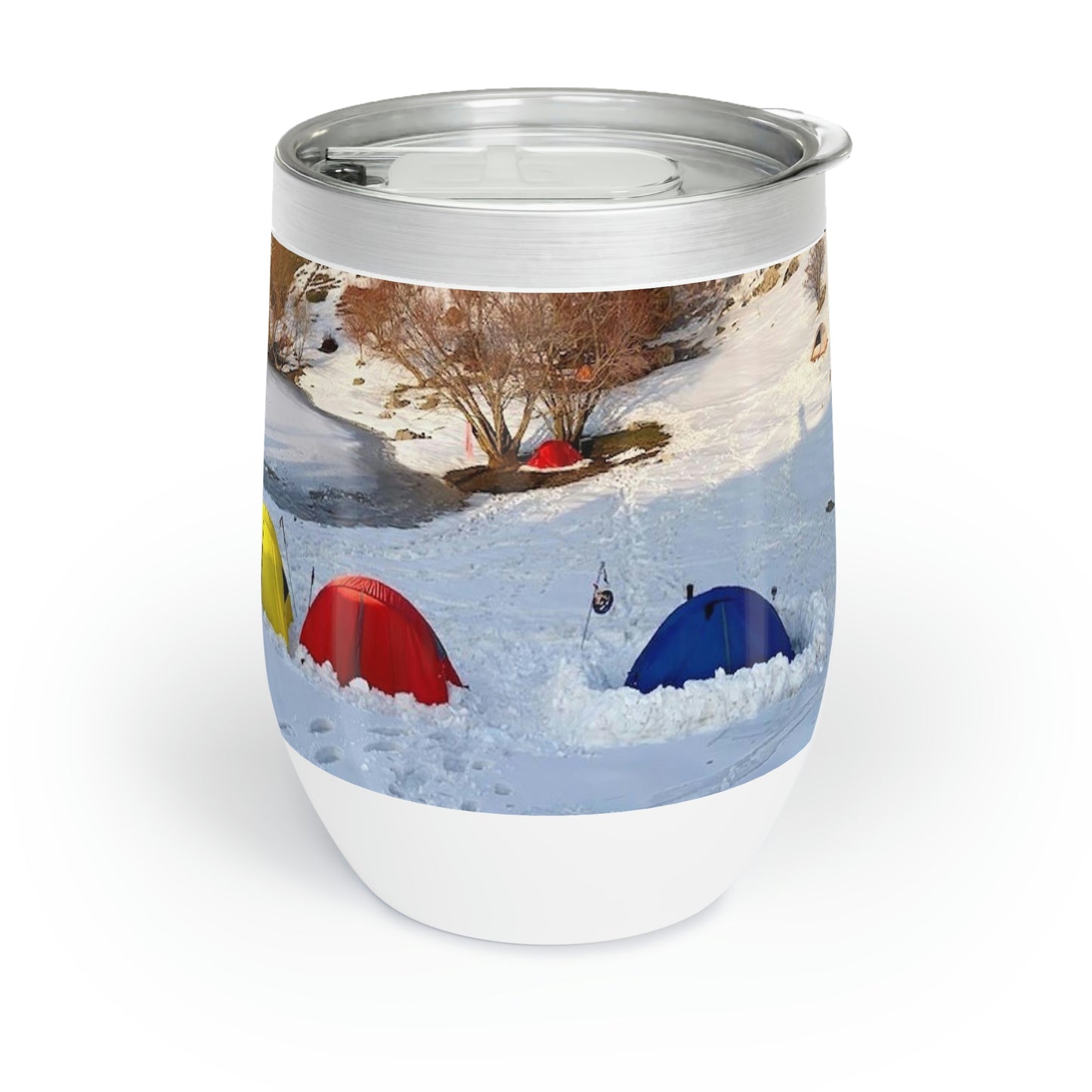 They say wine is the secret to a long, happy life. This custom wine tumbler helps you enjoy your favorite wines at the perfect temperature and can now accommodate your personal designs. Its double-insulated walls help retain your drinks soothingly hot or refreshingly cold, while the stainless steel, stemless design makes for incredible durability and ease of use.