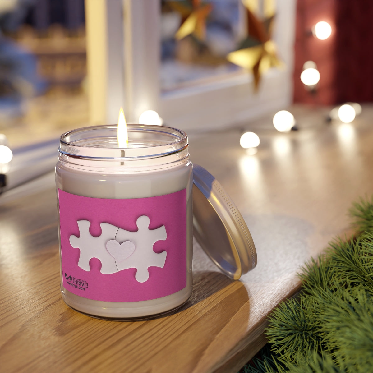 Heart Puzzle Comfort Spice Scented Candles, 9oz