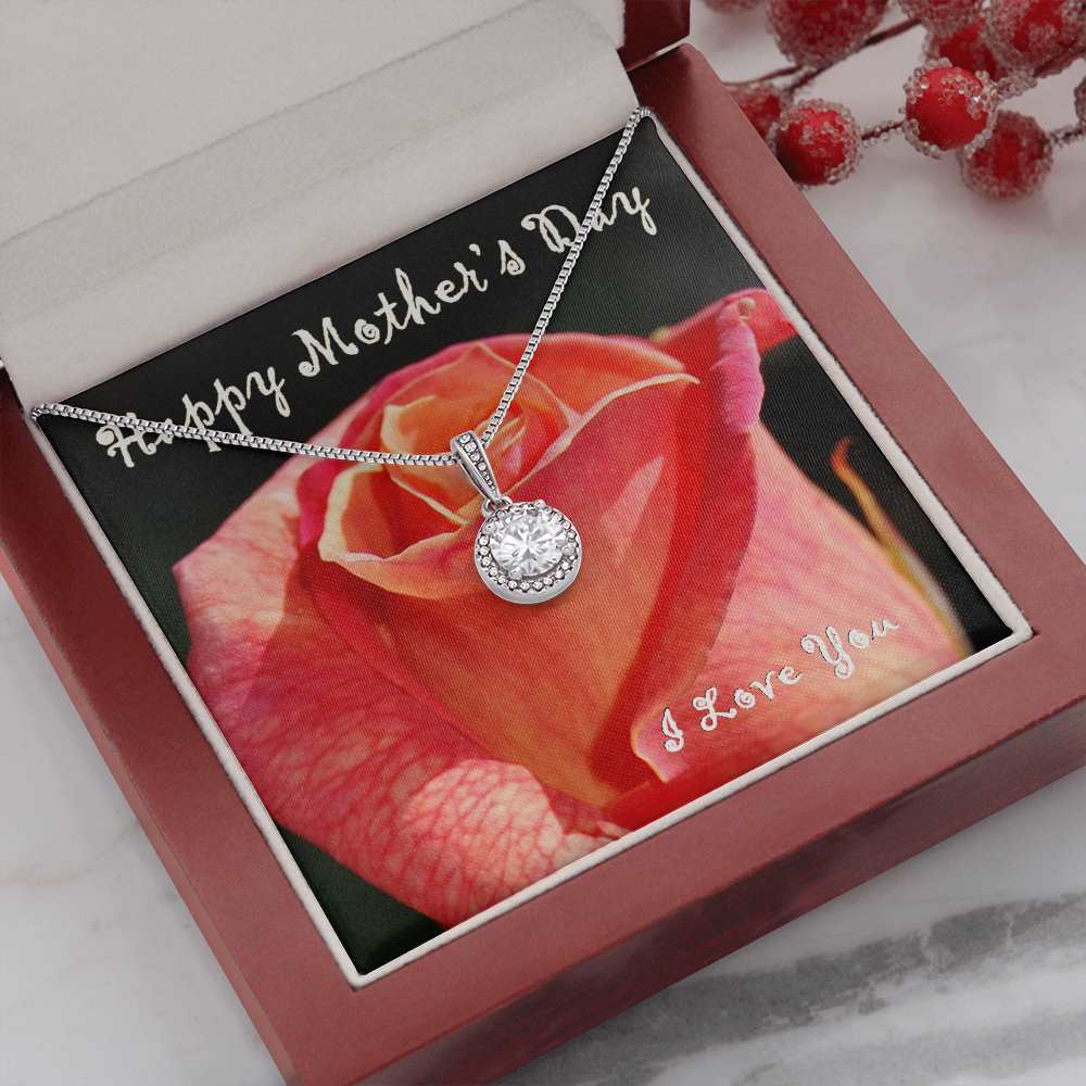 Surprise your loved one with a timeless and elegant gift, our dazzling Eternal Hope Necklace. Sparkling like a star in the sky, the pendant features a cushion cut center cubic zirconia, adorned with smaller, yet equally eye catching cubic zirconias, suspended along an adjustable box chain.