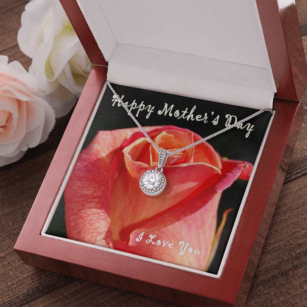 Surprise your loved one with a timeless and elegant gift, our dazzling Eternal Hope Necklace. Sparkling like a star in the sky, the pendant features a cushion cut center cubic zirconia, adorned with smaller, yet equally eye catching cubic zirconias, suspended along an adjustable box chain.