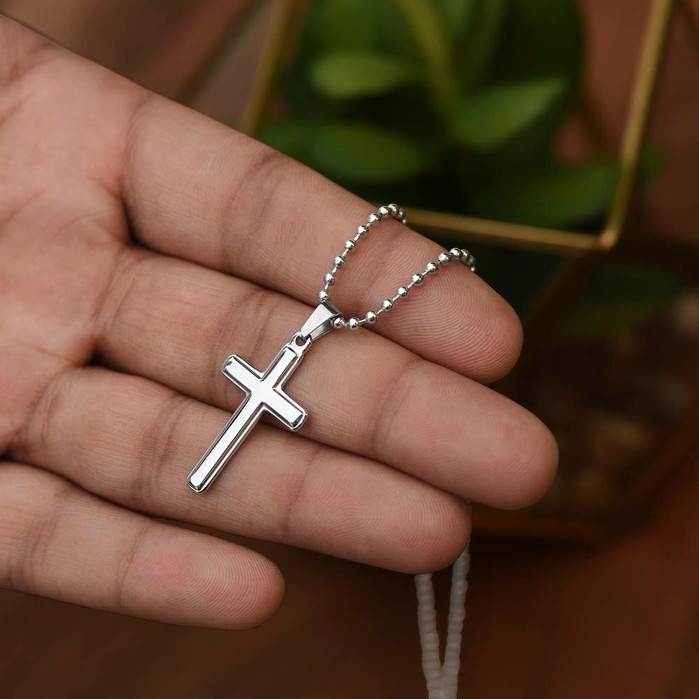 Wear your faith proudly with this stunning artisan-crafted Stainless Cross Necklace with Ball Chain. Perfect for special occasions or everyday wear, our Stainless Cross Necklace is a wonderful gift idea for you or your loved one. Imagine the look on their face when they open up this thoughtful gift!