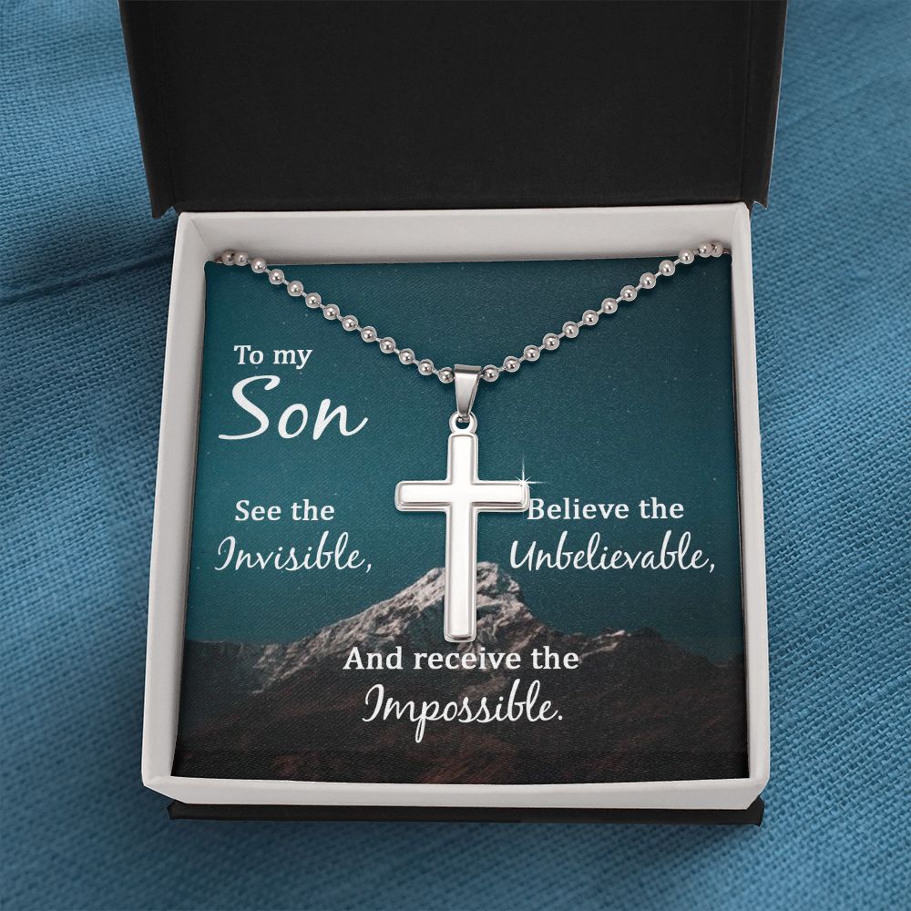 Wear your faith proudly with this stunning artisan-crafted Stainless Cross Necklace with Ball Chain. Perfect for special occasions or everyday wear, our Stainless Cross Necklace is a wonderful gift idea for you or your loved one. Imagine the look on their face when they open up this thoughtful gift!