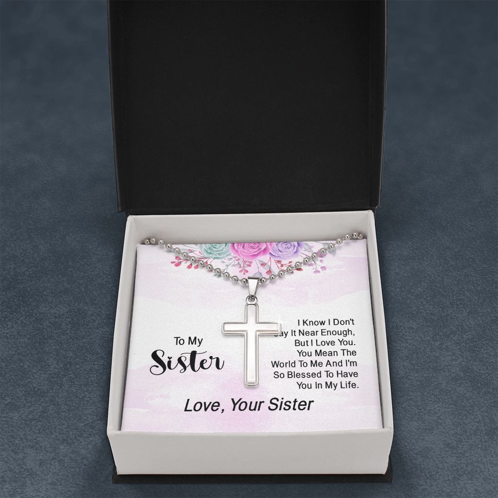 Wear your faith proudly with this stunning artisan-crafted Stainless Cross Necklace with Ball Chain. Perfect for special occasions or everyday wear, our Stainless Cross Necklace is a wonderful gift idea for you or your loved one. Imagine the look on their face when they open up this thoughtful gift!