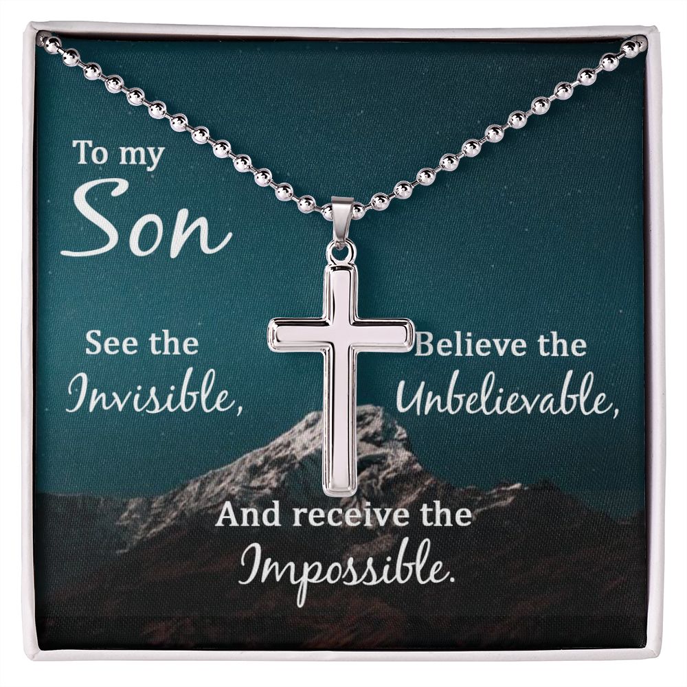 Wear your faith proudly with this stunning artisan-crafted Stainless Cross Necklace with Ball Chain. Perfect for special occasions or everyday wear, our Stainless Cross Necklace is a wonderful gift idea for you or your loved one. Imagine the look on their face when they open up this thoughtful gift!