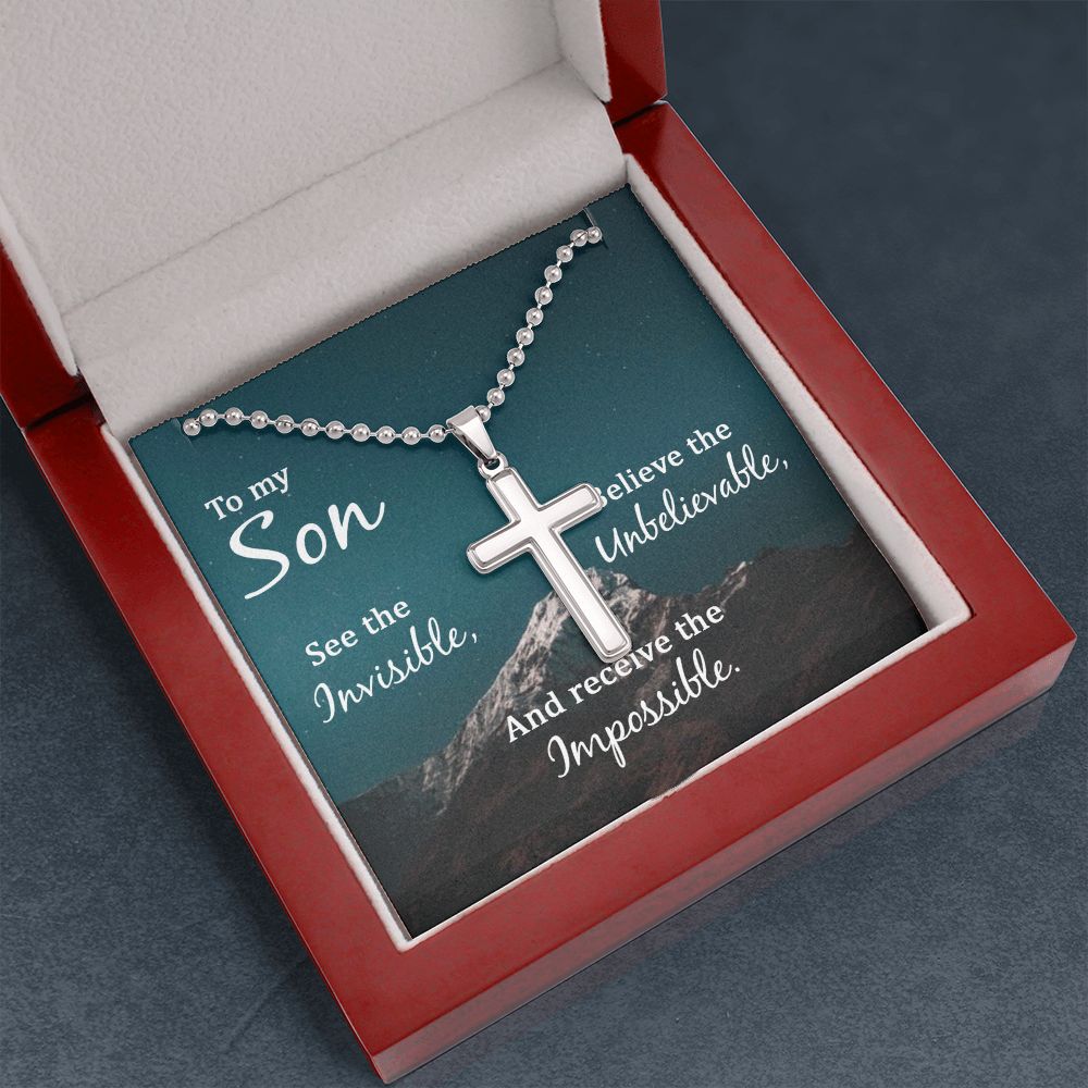 Wear your faith proudly with this stunning artisan-crafted Stainless Cross Necklace with Ball Chain. Perfect for special occasions or everyday wear, our Stainless Cross Necklace is a wonderful gift idea for you or your loved one. Imagine the look on their face when they open up this thoughtful gift!