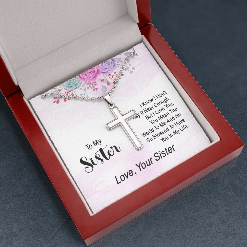 Wear your faith proudly with this stunning artisan-crafted Stainless Cross Necklace with Ball Chain. Perfect for special occasions or everyday wear, our Stainless Cross Necklace is a wonderful gift idea for you or your loved one. Imagine the look on their face when they open up this thoughtful gift!