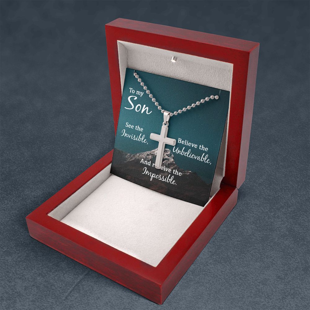 Wear your faith proudly with this stunning artisan-crafted Stainless Cross Necklace with Ball Chain. Perfect for special occasions or everyday wear, our Stainless Cross Necklace is a wonderful gift idea for you or your loved one. Imagine the look on their face when they open up this thoughtful gift!
