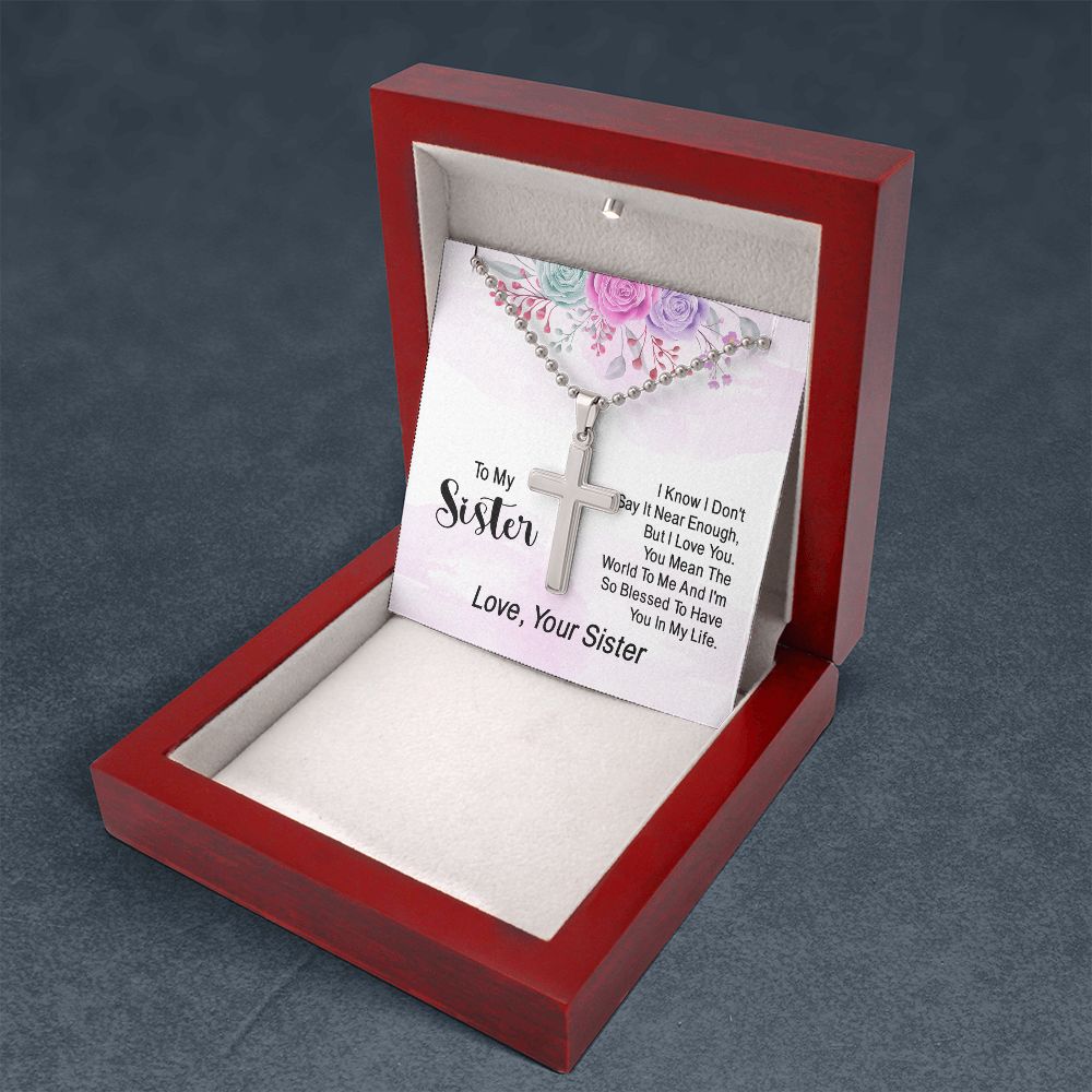 Wear your faith proudly with this stunning artisan-crafted Stainless Cross Necklace with Ball Chain. Perfect for special occasions or everyday wear, our Stainless Cross Necklace is a wonderful gift idea for you or your loved one. Imagine the look on their face when they open up this thoughtful gift!