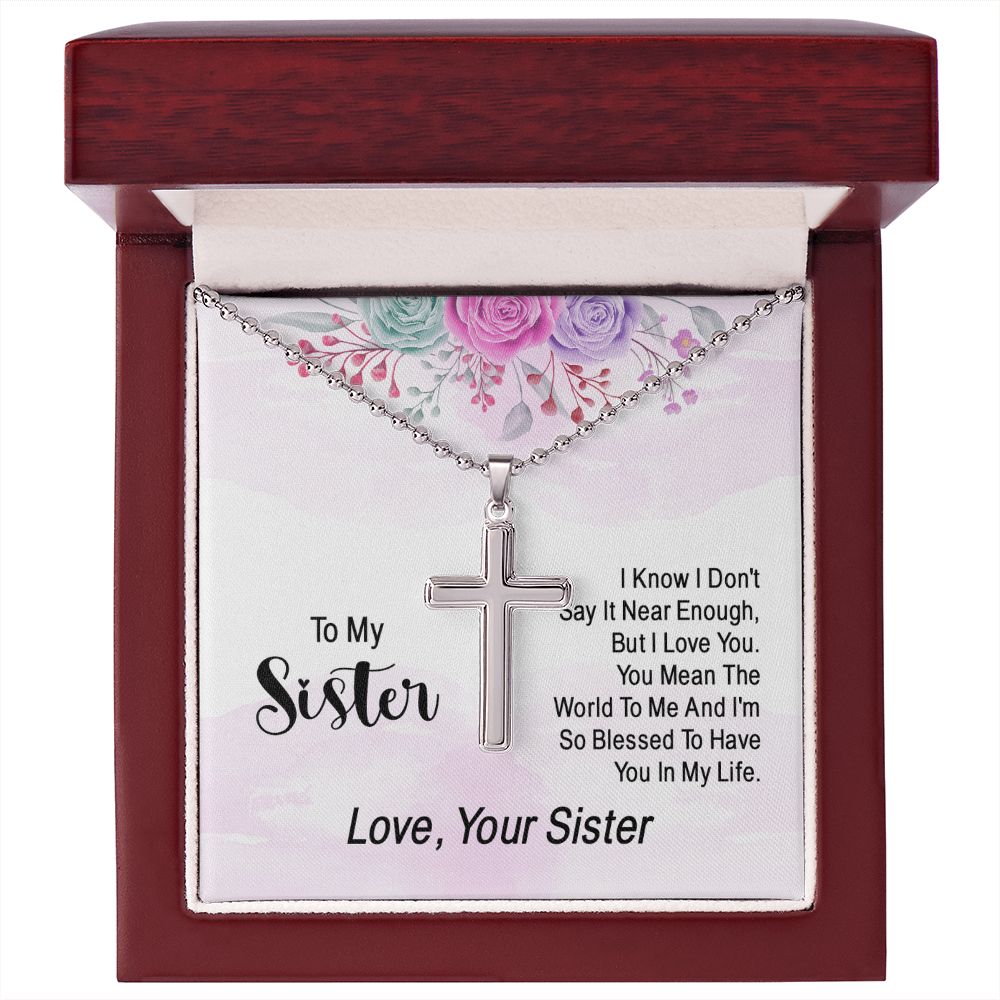 Wear your faith proudly with this stunning artisan-crafted Stainless Cross Necklace with Ball Chain. Perfect for special occasions or everyday wear, our Stainless Cross Necklace is a wonderful gift idea for you or your loved one. Imagine the look on their face when they open up this thoughtful gift!