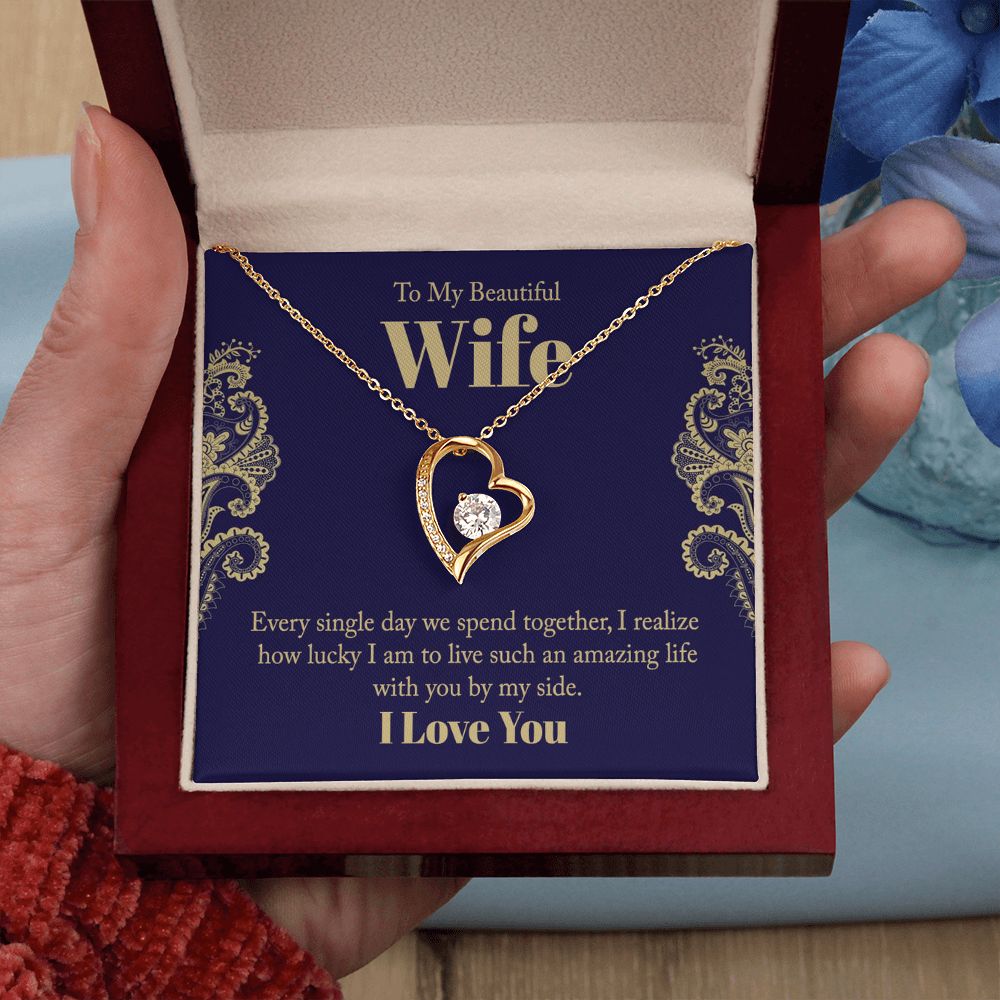 The dazzling Forever Love Necklace is sure to make her heart melt! This necklace features a stunning 6.5mm CZ crystal surrounded by a polished heart pendant embellished with smaller crystals to add extra sparkle and shine. Beautifully crafted with either a white gold or yellow gold finish, be sure to give her a classic gift she can enjoy everyday.