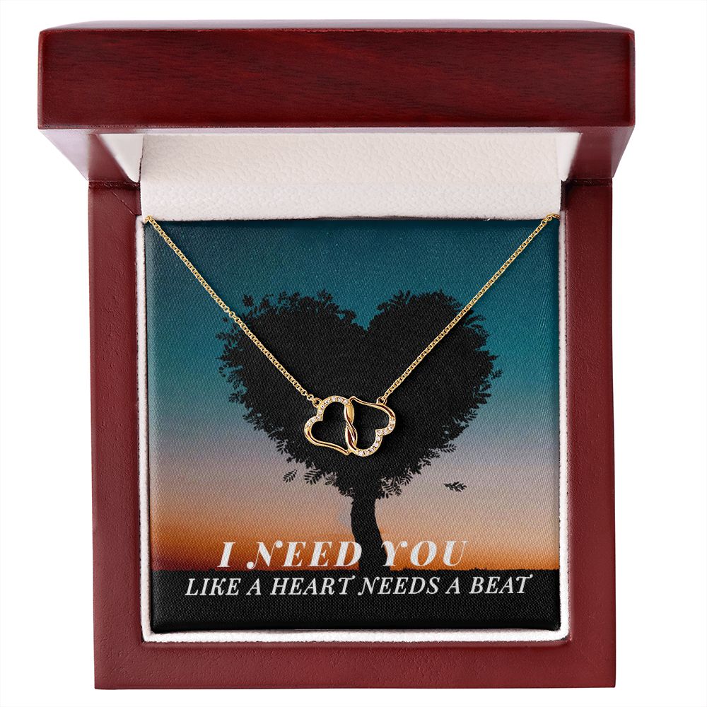 A stunning, infinitely connected pair of 10K solid yellow gold hearts that perfectly symbolizes your Everlasting Love. Each heart is intricately accented with 18 pave set diamonds with a 0.07-carat weight which adds magnificent sparkle.