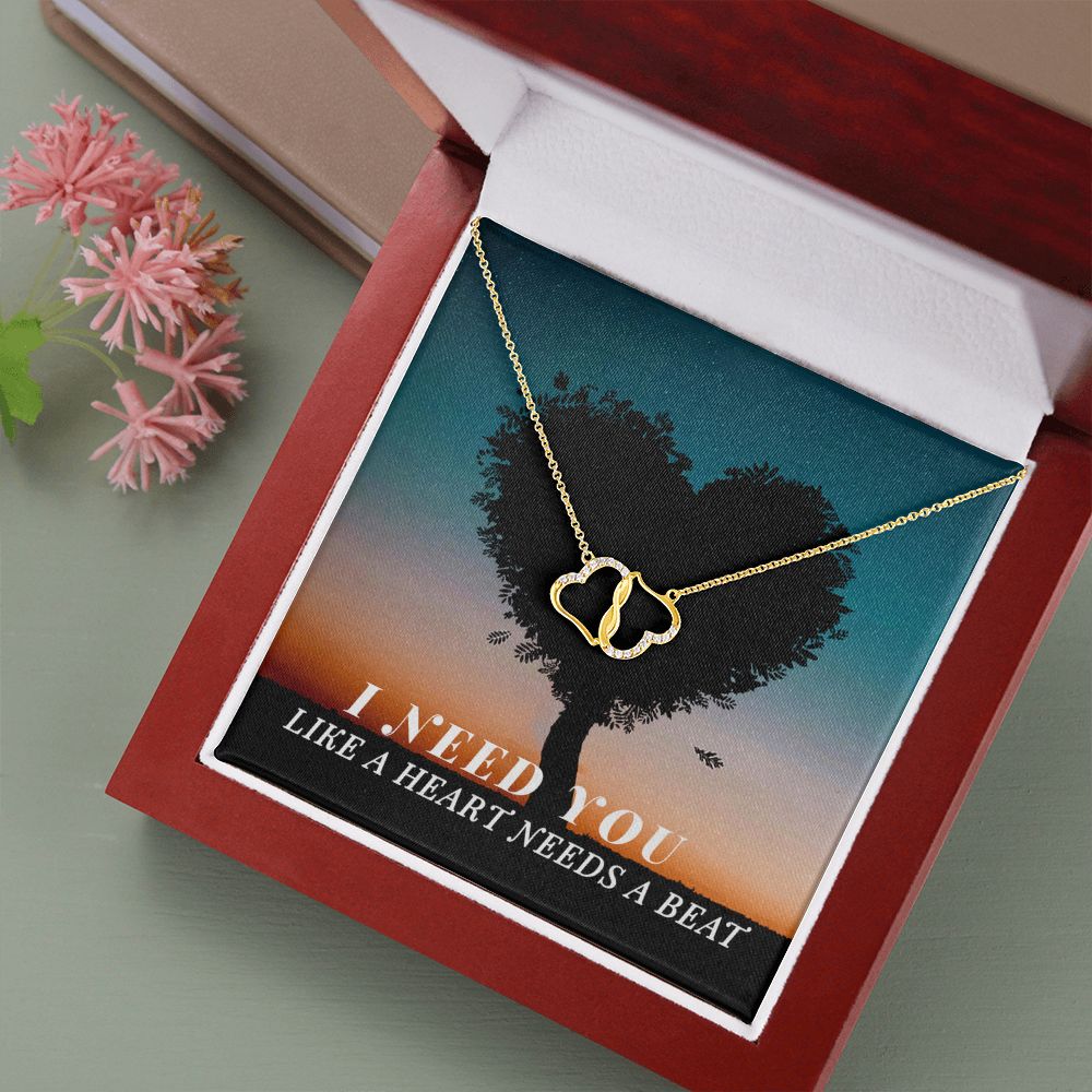 A stunning, infinitely connected pair of 10K solid yellow gold hearts that perfectly symbolizes your Everlasting Love. Each heart is intricately accented with 18 pave set diamonds with a 0.07-carat weight which adds magnificent sparkle.