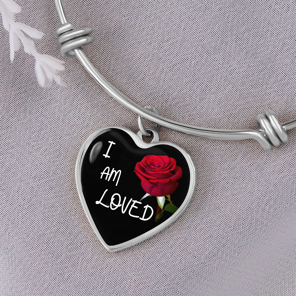 Purchase This I Am Loved Heart Bangle Pendant Best-seller and We Guarantee It Will Exceed Your Highest Expectations! With personalized custom engraving you'll make this the perfect Valentine's Day gift, Birthday gift, Mother's day gift, or gift for any special occasion.