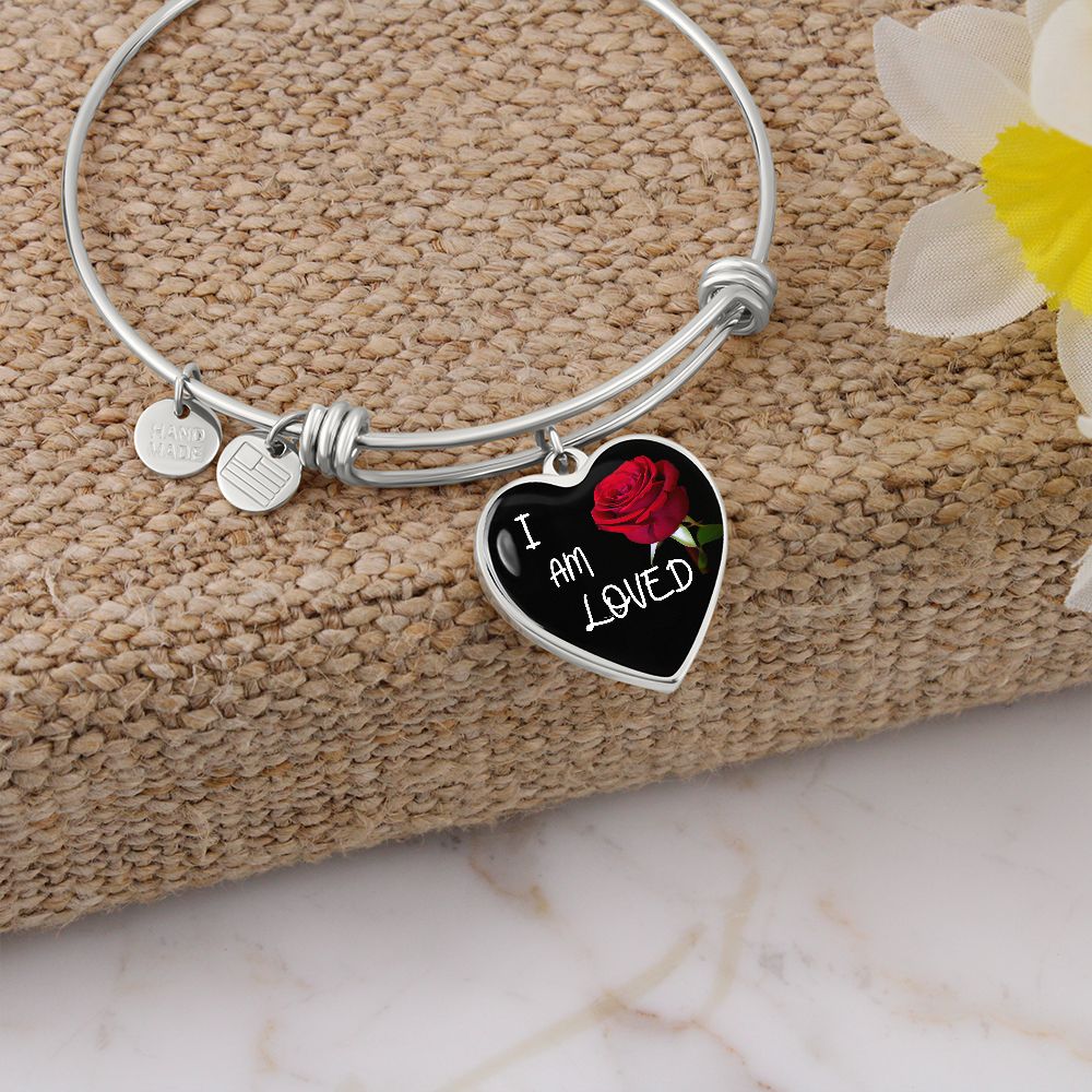 Purchase This I Am Loved Heart Bangle Pendant Best-seller and We Guarantee It Will Exceed Your Highest Expectations! With personalized custom engraving you'll make this the perfect Valentine's Day gift, Birthday gift, Mother's day gift, or gift for any special occasion.