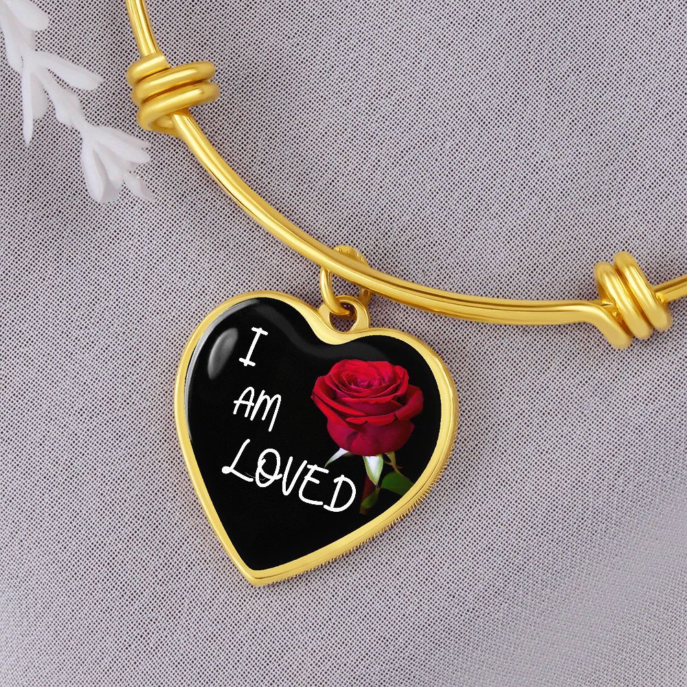 Purchase This I Am Loved Heart Bangle Pendant Best-seller and We Guarantee It Will Exceed Your Highest Expectations! With personalized custom engraving you'll make this the perfect Valentine's Day gift, Birthday gift, Mother's day gift, or gift for any special occasion.