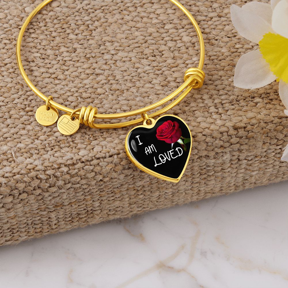 Purchase This I Am Loved Heart Bangle Pendant Best-seller and We Guarantee It Will Exceed Your Highest Expectations! With personalized custom engraving you'll make this the perfect Valentine's Day gift, Birthday gift, Mother's day gift, or gift for any special occasion.