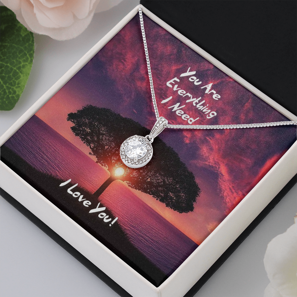 dazzling Eternal Hope Necklace features a cushion cut center cubic zirconia that will sparkle with every step. The center crystal is adorned with equally brilliant CZ crystals, ensuring a stunning look every wear. Wow her by gifting her an accessory that will pair with everything in her wardrobe!