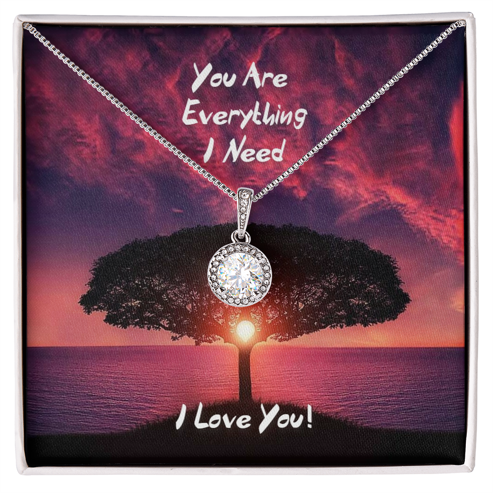 dazzling Eternal Hope Necklace features a cushion cut center cubic zirconia that will sparkle with every step. The center crystal is adorned with equally brilliant CZ crystals, ensuring a stunning look every wear. Wow her by gifting her an accessory that will pair with everything in her wardrobe!