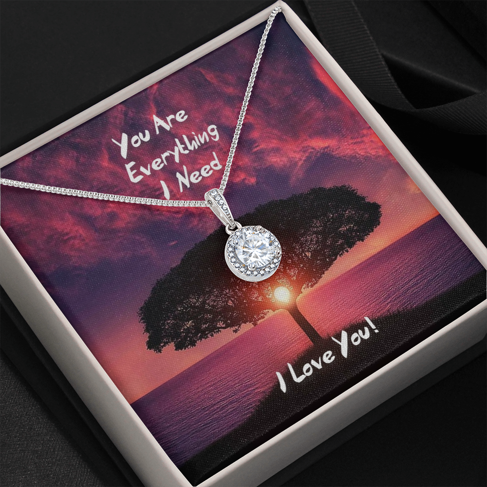 dazzling Eternal Hope Necklace features a cushion cut center cubic zirconia that will sparkle with every step. The center crystal is adorned with equally brilliant CZ crystals, ensuring a stunning look every wear. Wow her by gifting her an accessory that will pair with everything in her wardrobe!